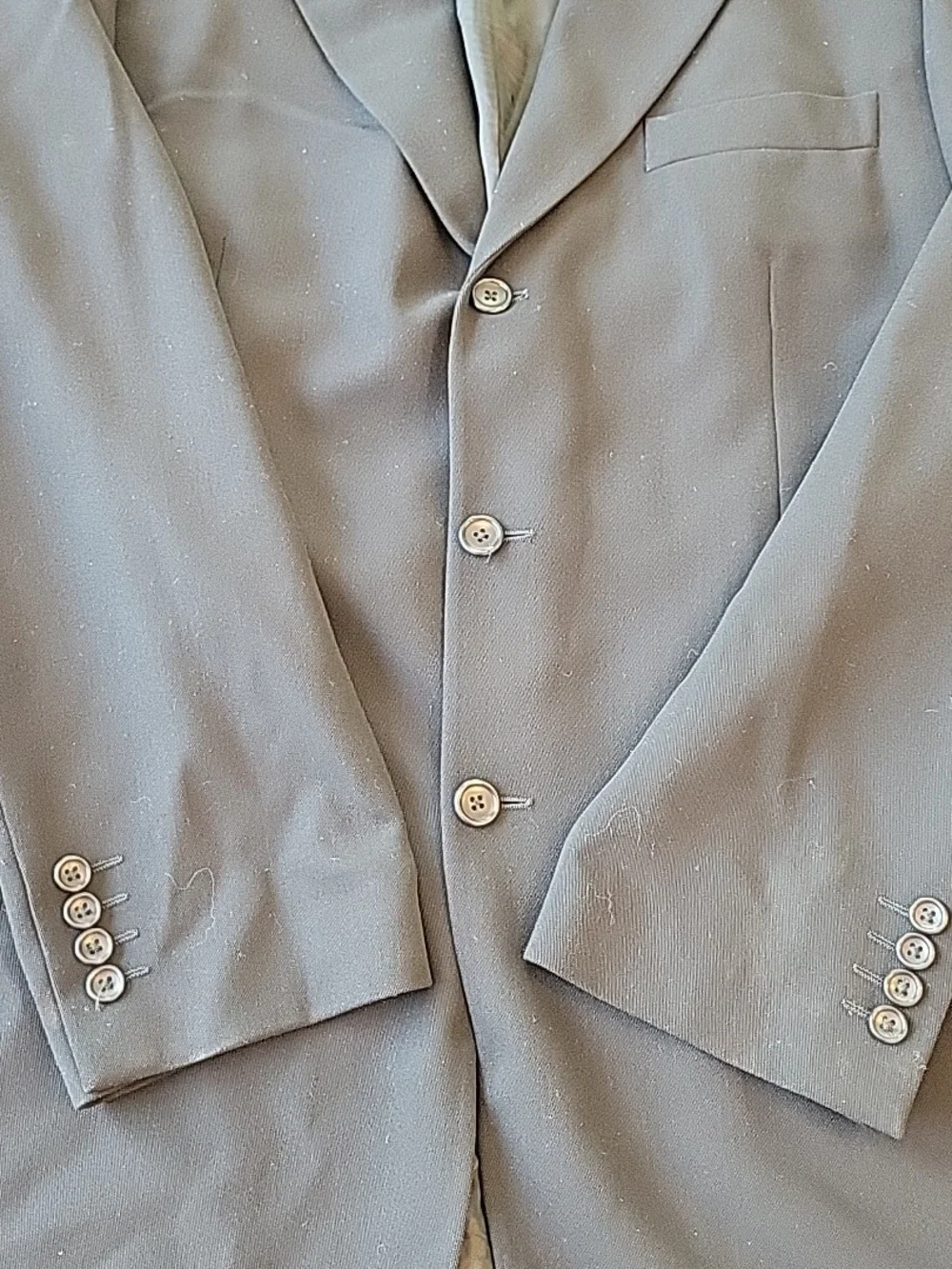 Banana Republic Jacket Men's 44L‎ Black 3 Button Blazer Suit Coat Classic Formal